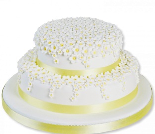 White Daisies Cake
